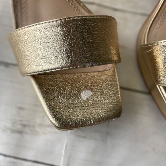 BP Noella Platform Heels Platforms Gold Size 8.5 - Picture 5 of 11